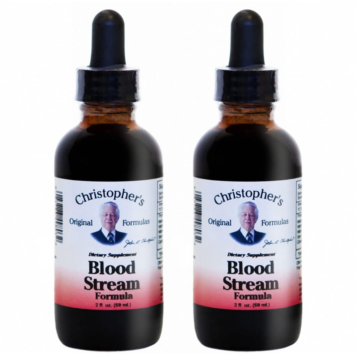 Christopher's Original Formulas Blood Stream Formula bottle with alcohol-free glycerine extract for gentle daily use.