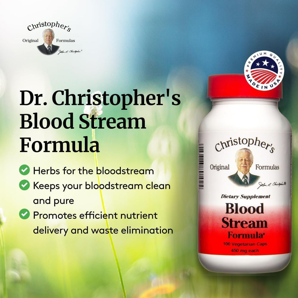 Herbal ingredients display suggesting natural cleansing and circulation support