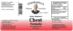 Christopher's Original Formulas Chest Formula packaging detailing label and capsules.