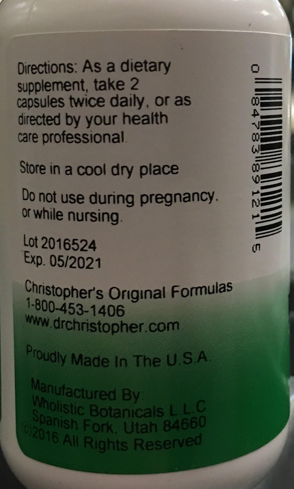 Christopher's Original Formulas female reproductive formula capsules for vegetarian use