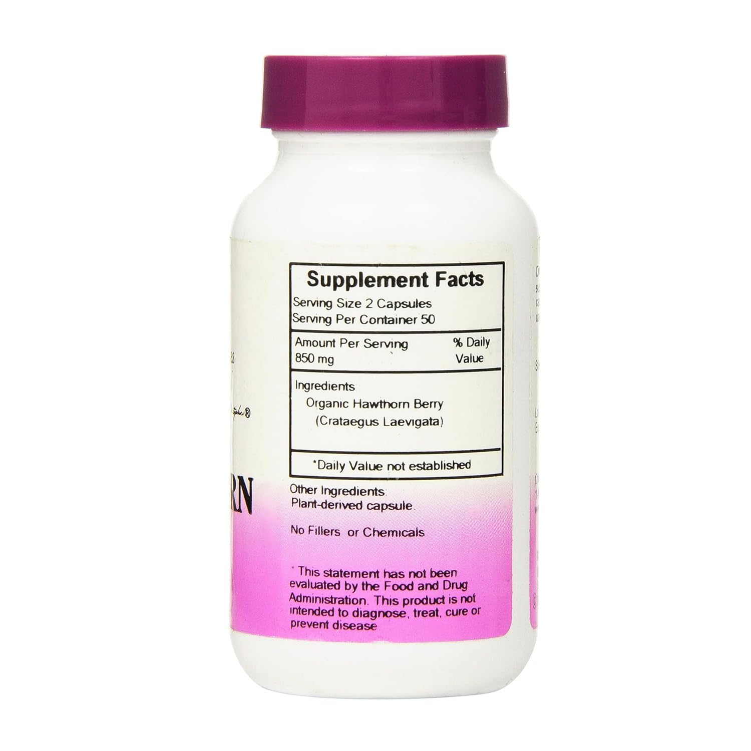 Christopher's Original Formulas Hawthorn Berry Capsules side label highlights USA-made quality.
