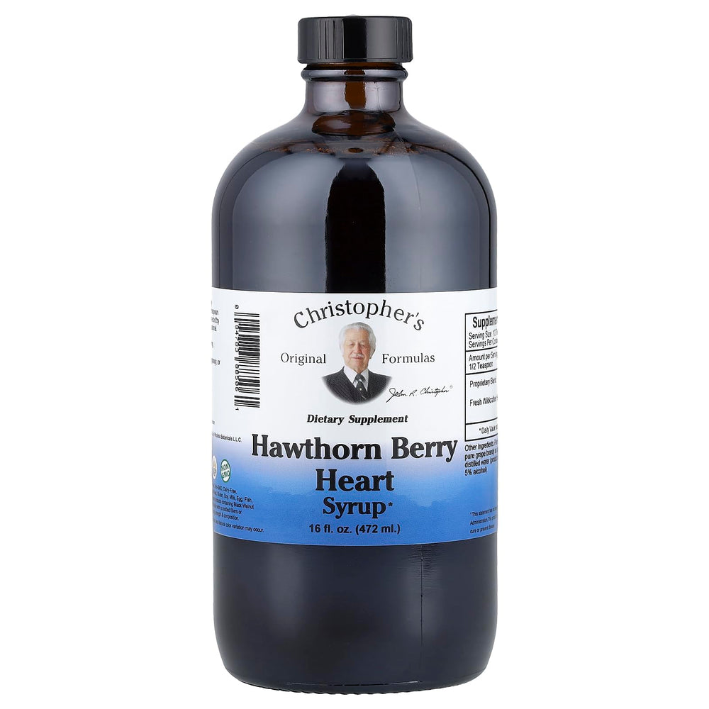 Christopher's Original Formulas hawthorn heart syrup bottle for daily wellness