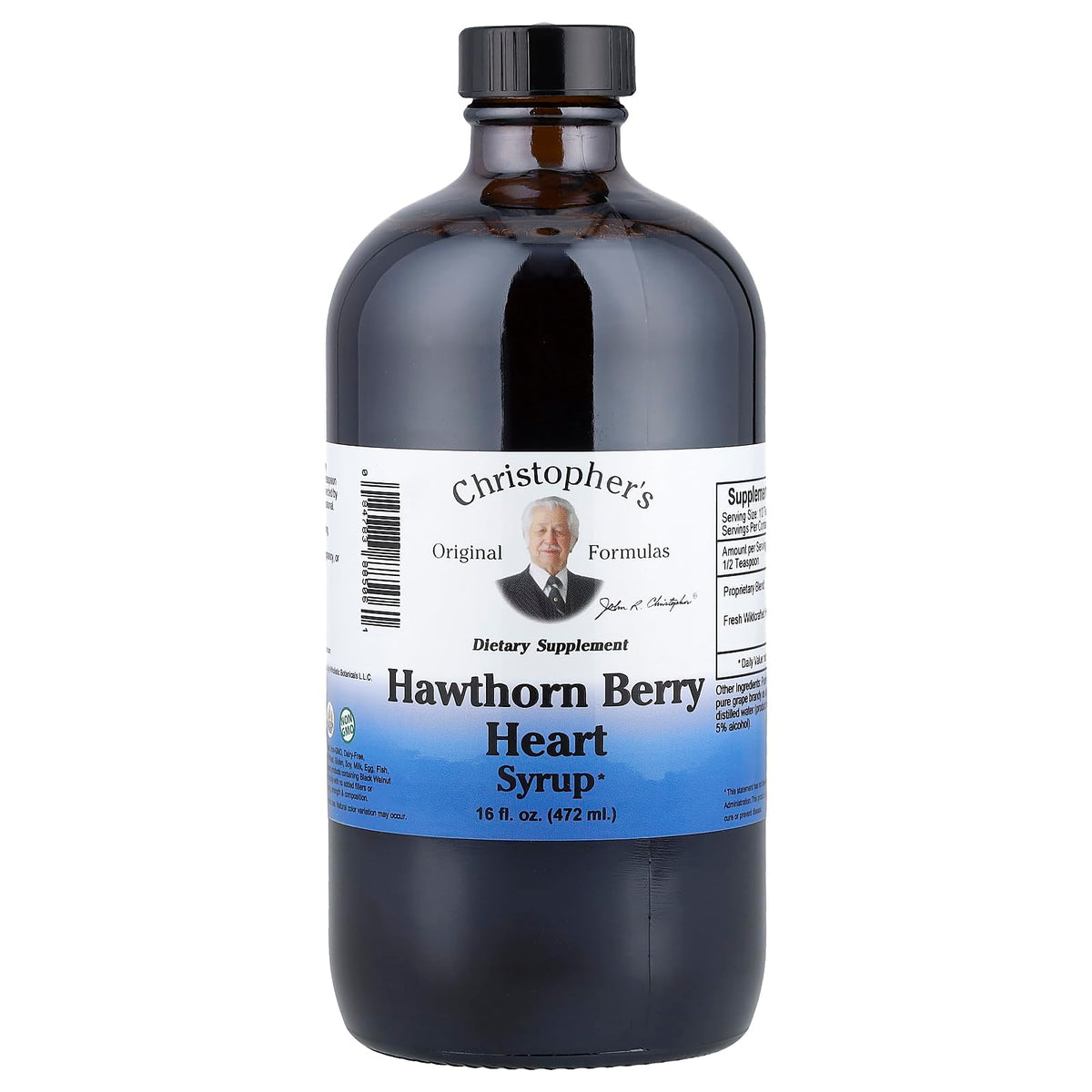 Christopher's Original Formulas hawthorn heart syrup bottle for daily wellness