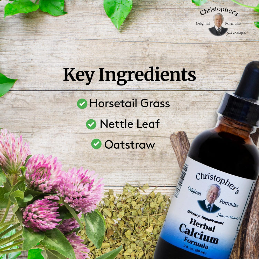 Christopher's Original Formulas Herbal Calcium Extract herbs ingredients highlight mineral-rich blend