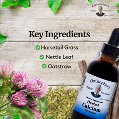 Christopher's Original Formulas Herbal Calcium Extract herbs ingredients highlight mineral-rich blend
