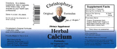 Herbal Calcium ingredients showcase Horsetail, Oat Straw, Nettle Leaf, Lobelia Herb