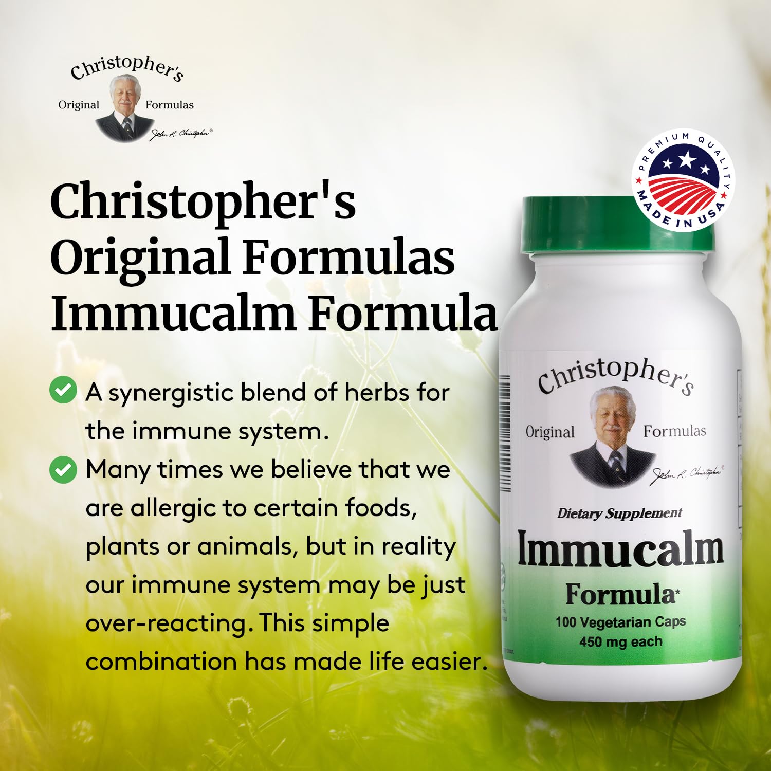 Immucalm serving size for convenient daily immune support.