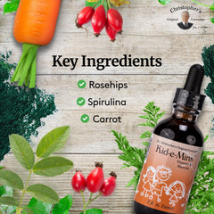 Dosing spoon included with Kid-E-Mins supports accurate daily servings for busy mornings.