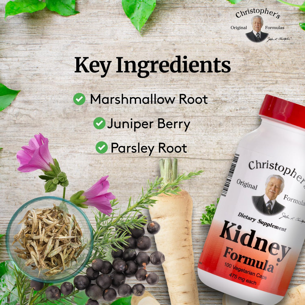 Label detail of Kidney Formula showing herbal blend ingredients