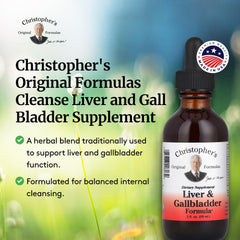 Christopher's Original Formulas Liver & Gallbladder packaging communicates USA-made quality.