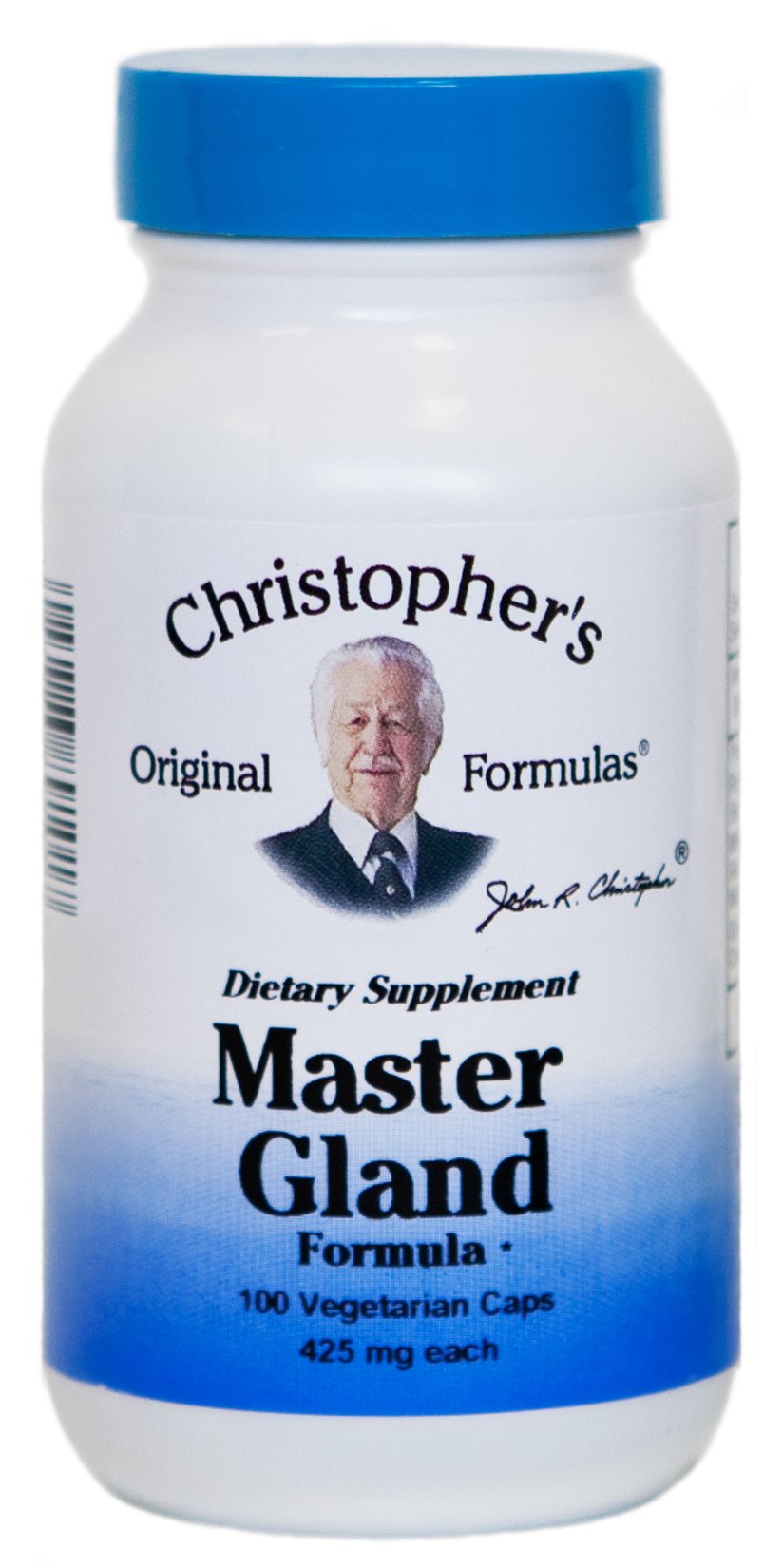 Christopher's Original Formulas Master Gland Formula bottle and label, 100 vegetarian capsules for daily wellness