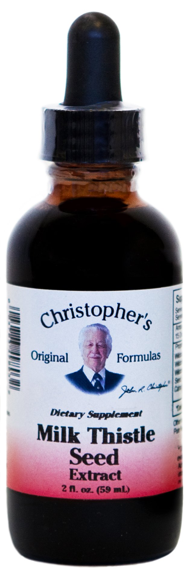 Christopher's Original Formulas Milk Thistle Seed bottle-pour for daily wellness