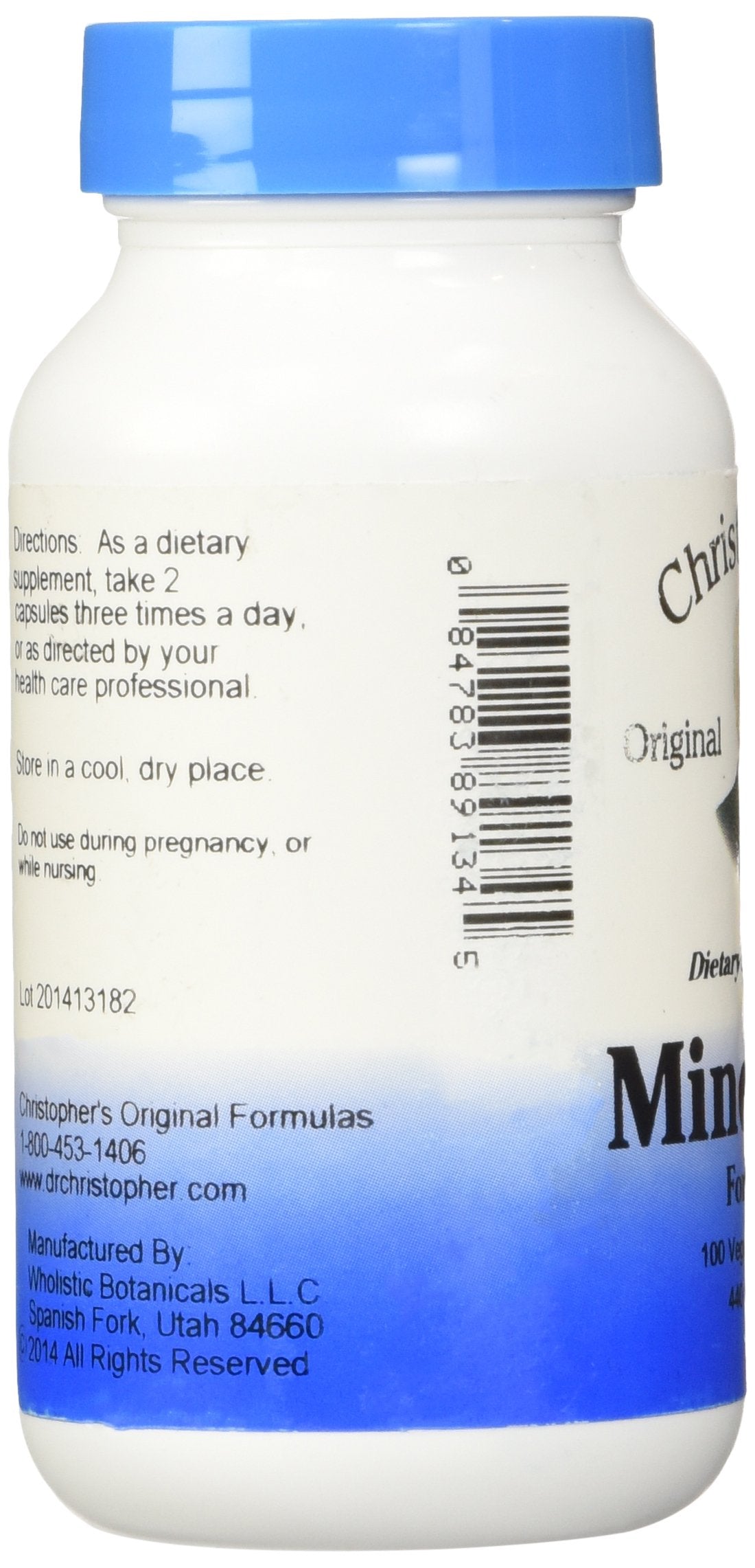 Christopher's MindTrac bottle with St. John's Wort details.