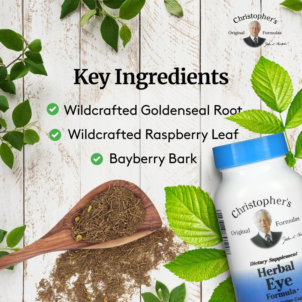 Christopher's Original Formulas Organic eyebright herbs closeup for natural eye support