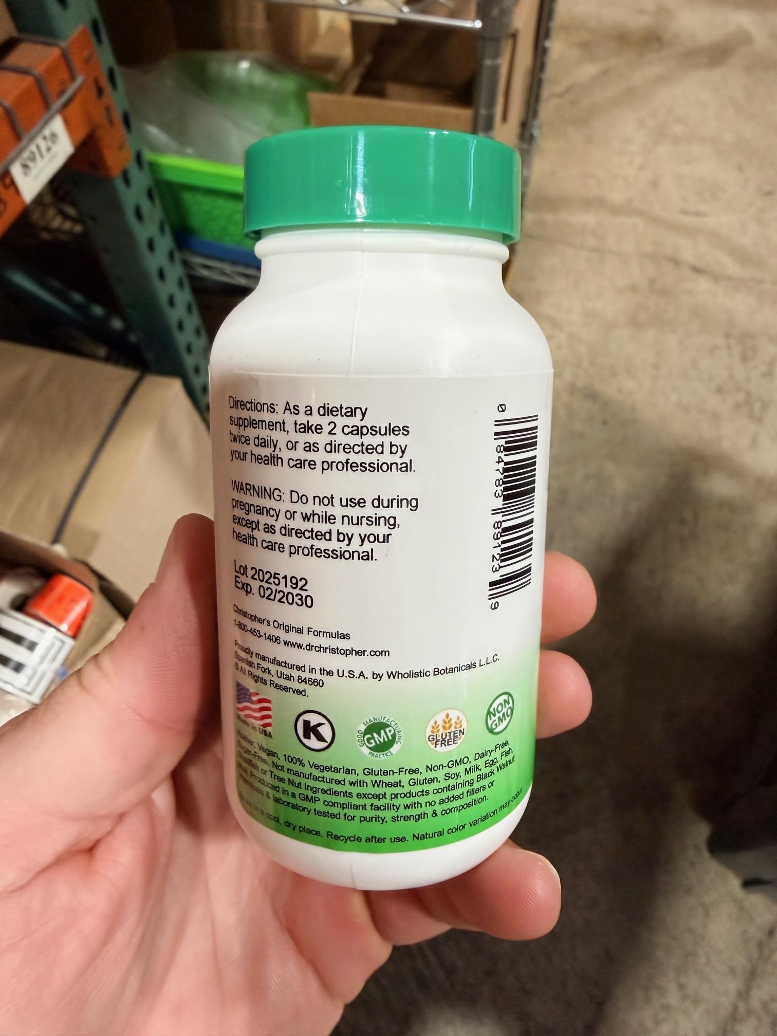 Packaging box of Christopher's Original Formulas Hormonal Changease