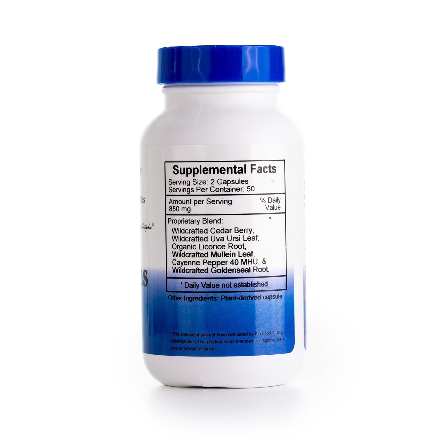 Christopher's Original Formulas Pancreas Formula capsules ready for convenient pancreatic support.