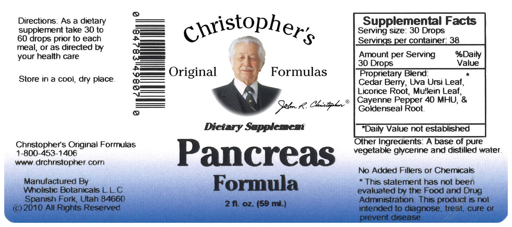 Serving a drink with Christopher's Original Formulas Pancreas Formula Extract for digestive comfort
