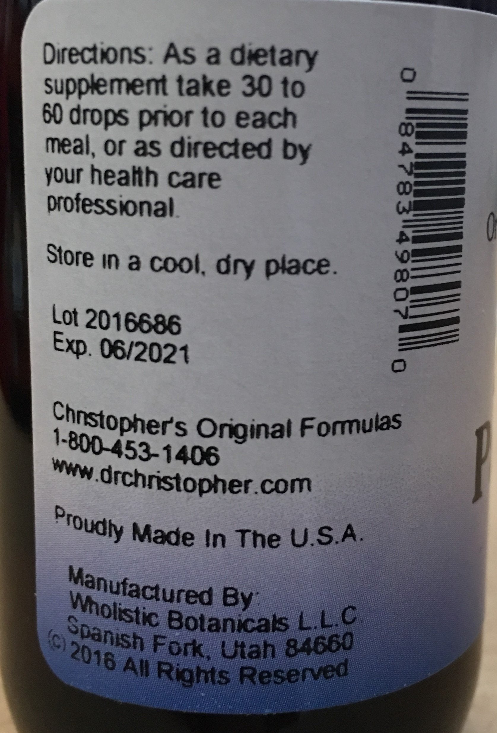 Christopher's Original Formulas pancreas extract drops added to a smoothie for gentle digestion support