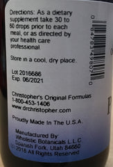 Christopher's Original Formulas pancreas extract drops added to a smoothie for gentle digestion support