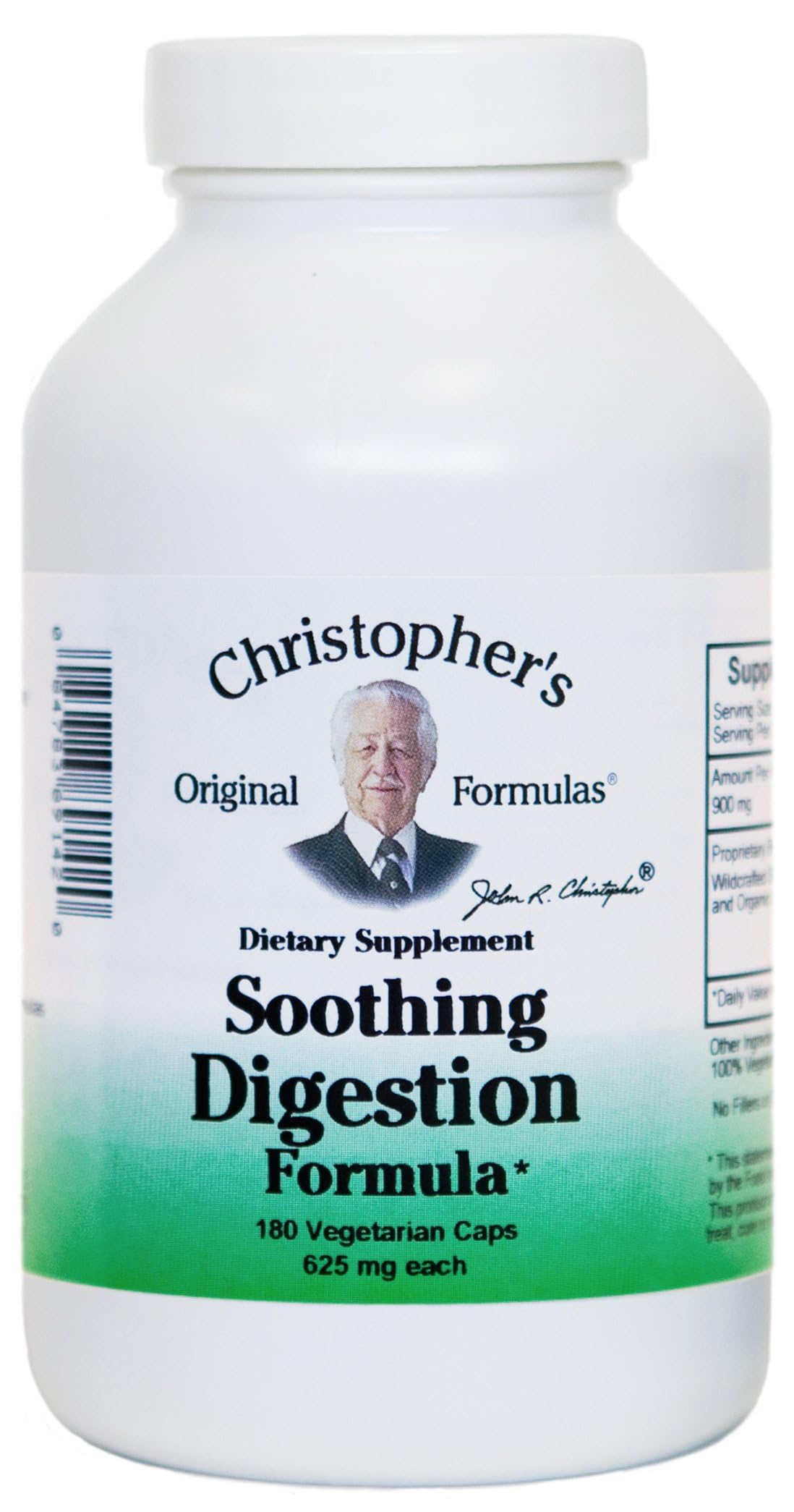 Christopher's Original Formulas soothing digestion bottle promotes plant-based digestive comfort.