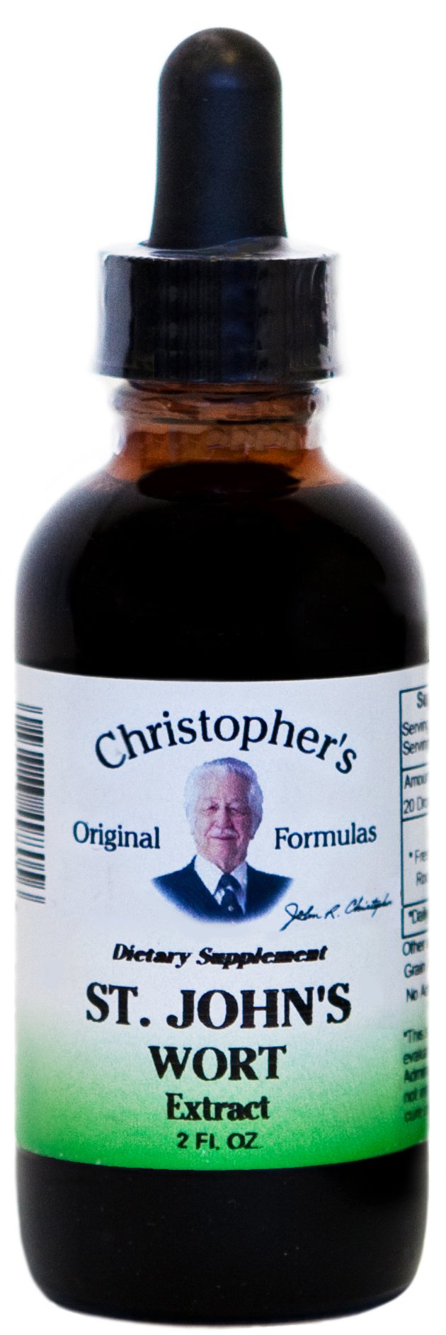 Christopher's Original Formulas St. John's Wort glycerite bottle for easy daily tincture.