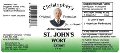 Christopher's Original Formulas St. John's Wort glycerite in glass emphasizes convenient herbal use.