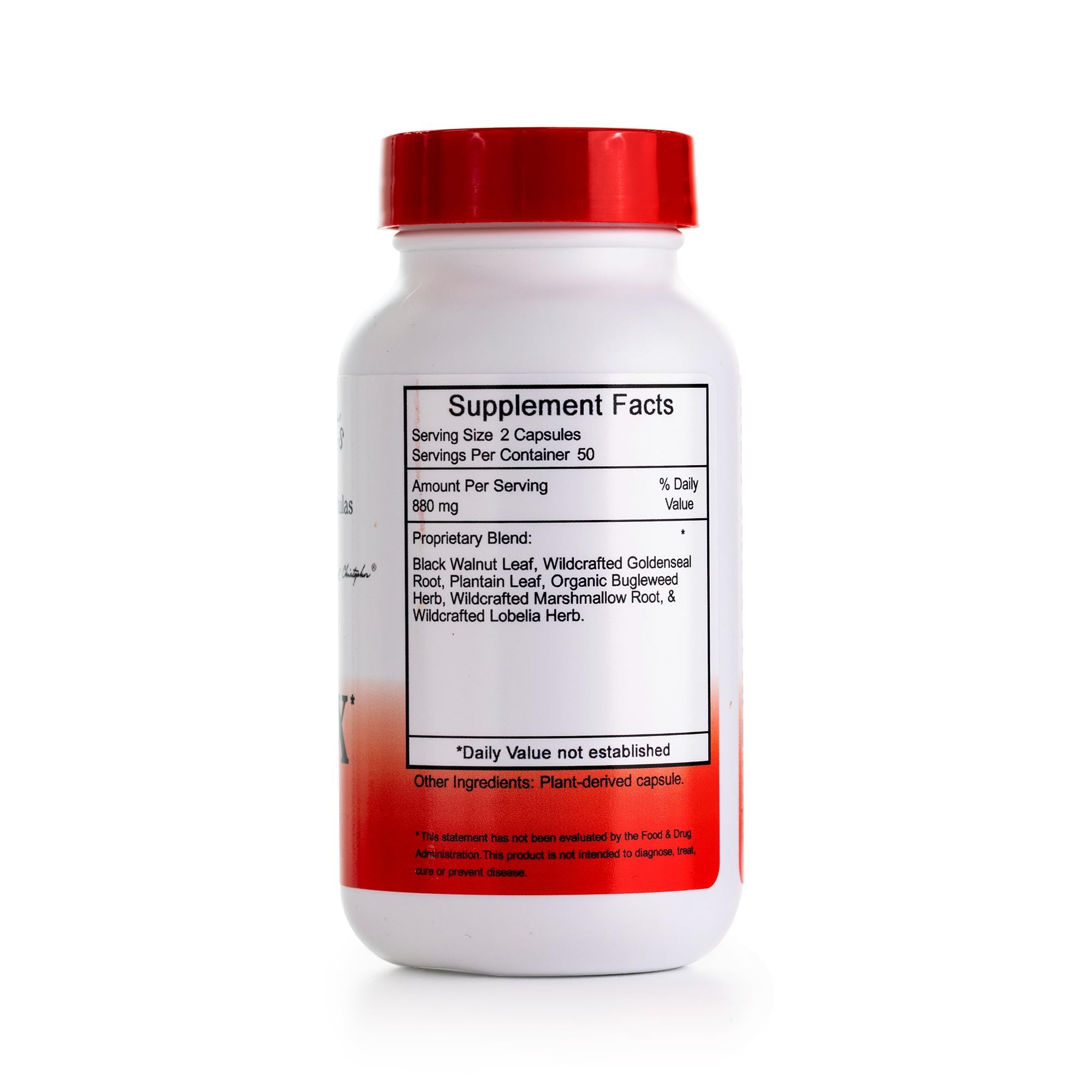 Christopher's Original Formulas X-INFX bottle side view with capsules for daily use