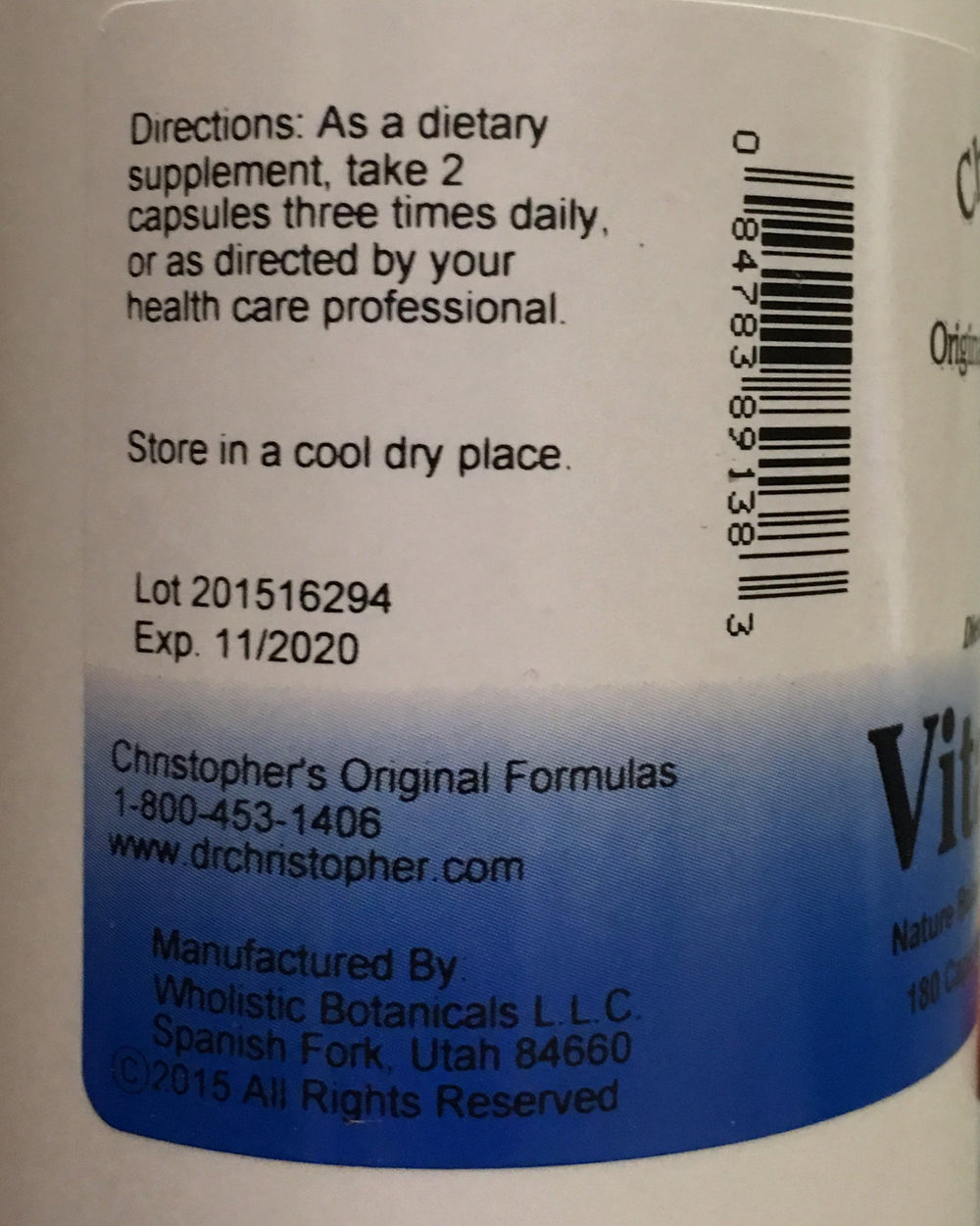 Vitalerbs blend with alfalfa and dandelion ingredients for broad nutrients