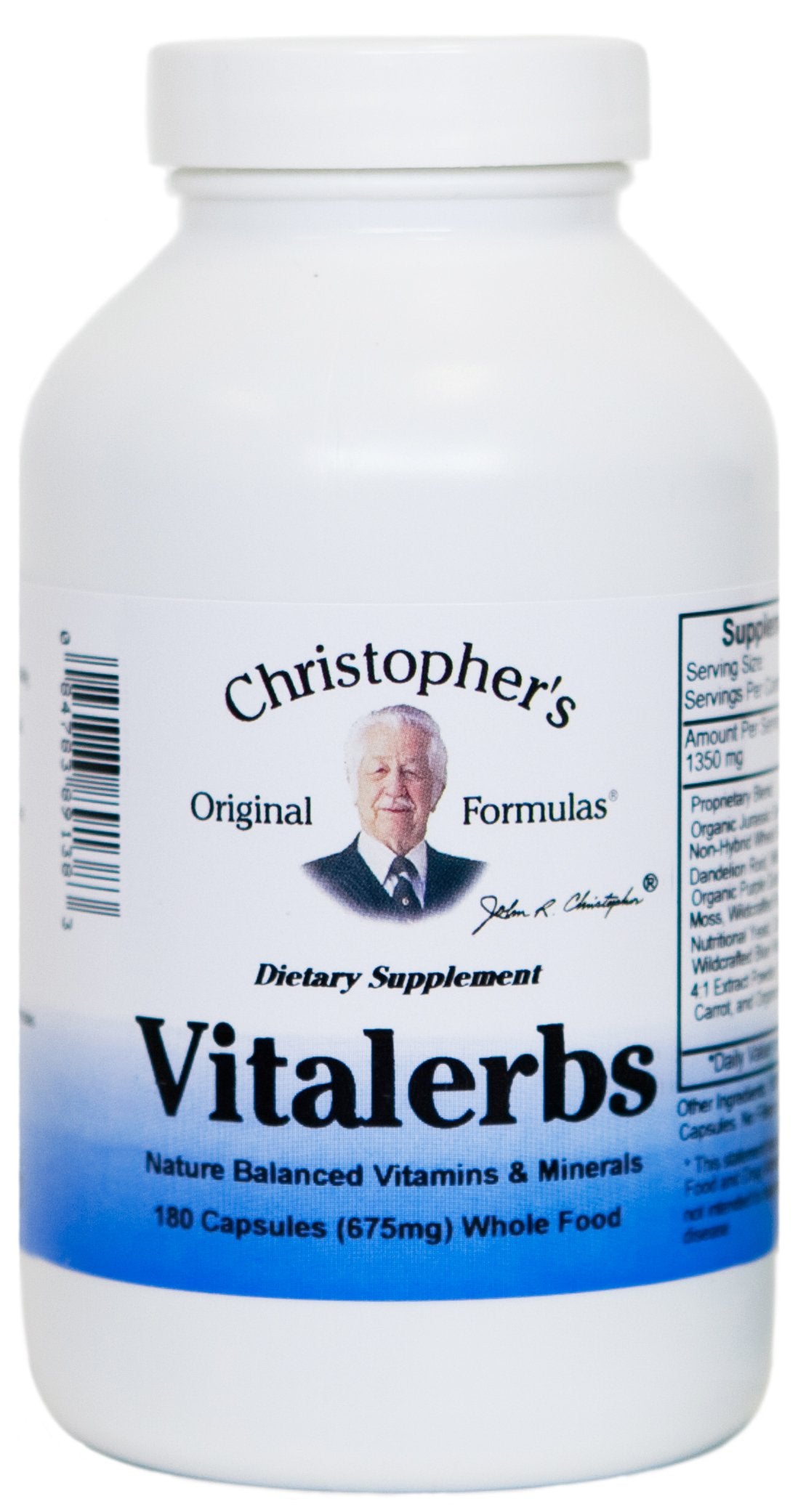 Christopher's Vitalerbs bottle front for daily vitality and wellness