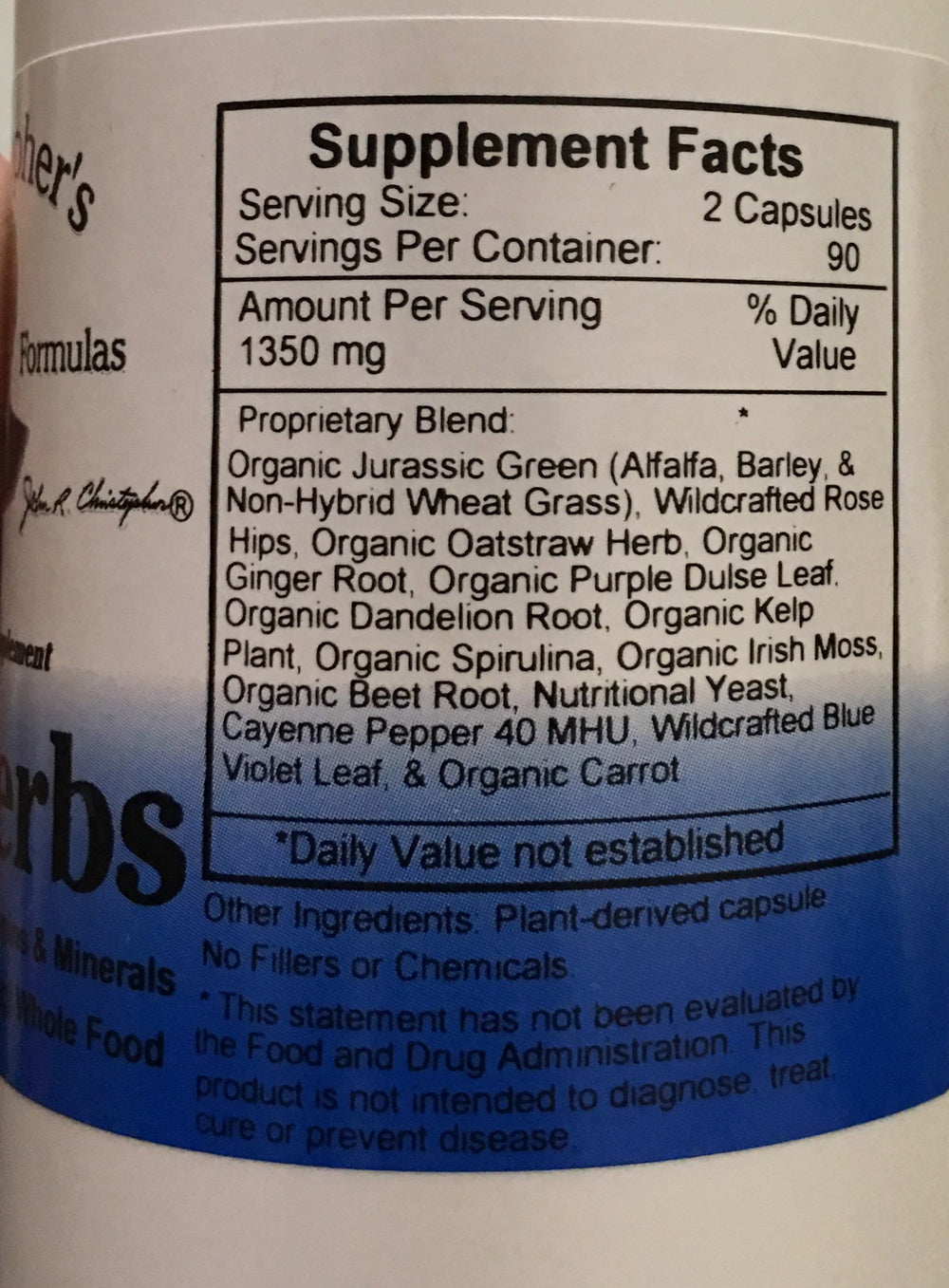 Vitalerbs vegetarian capsules offer convenient daily use