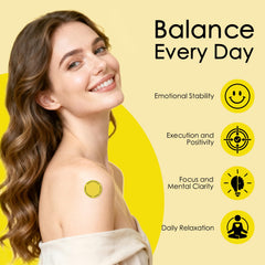 Chrxbei patches on skin showing discreet breathable design
