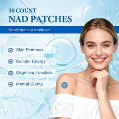 Chrxbei NAD+ patch on a man's arm highlighting universal fit