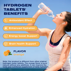 CHTENZY hydrogen water tablet dissolving in a glass demonstrates quick flavor release.