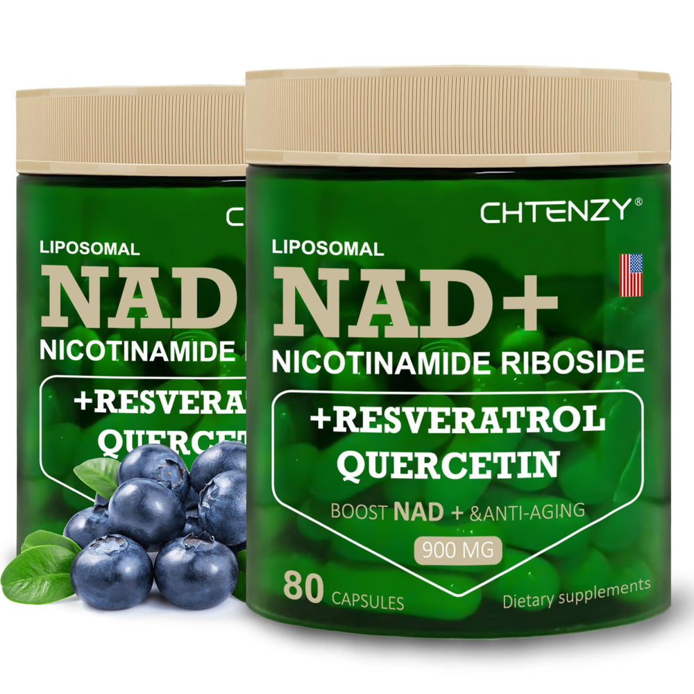 chtenzy nadplus bottle front showing liposomal NAD+ formula for vitality