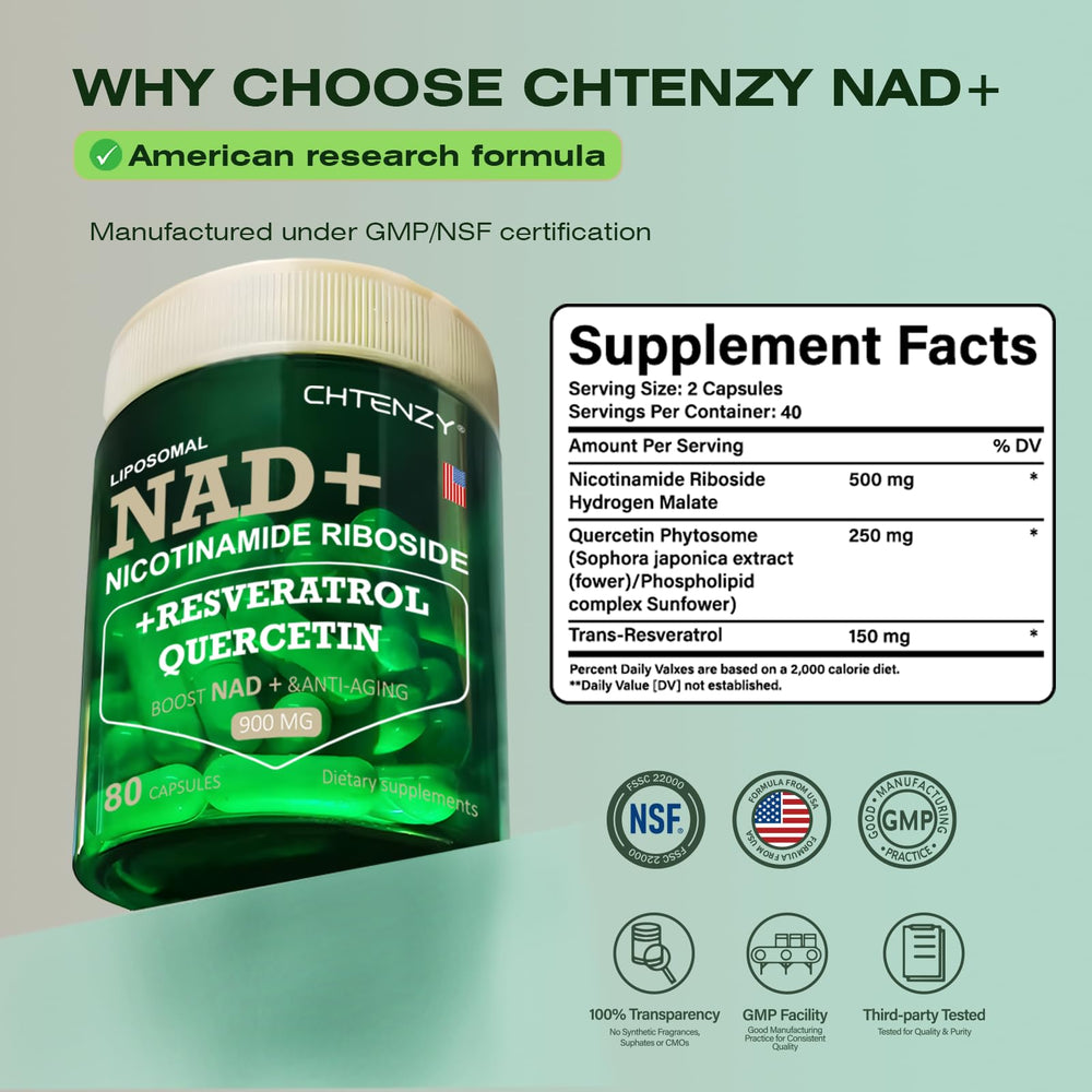 chtenzy nadplus bottle pour capturing easy, measured daily dosage
