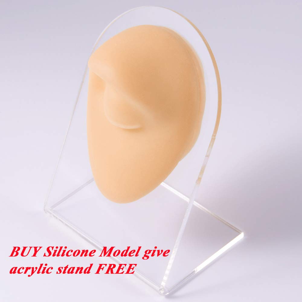 CHUANCI eye silicone model showing left and right ear details for anatomy study and jewelry display.