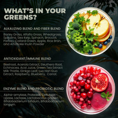 Closeup of spirulina and chlorella in Chuga's Super Greens mix.