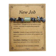 ChungLong0593 handmade crystal bracelet with intention card for positive energy and stress relief
