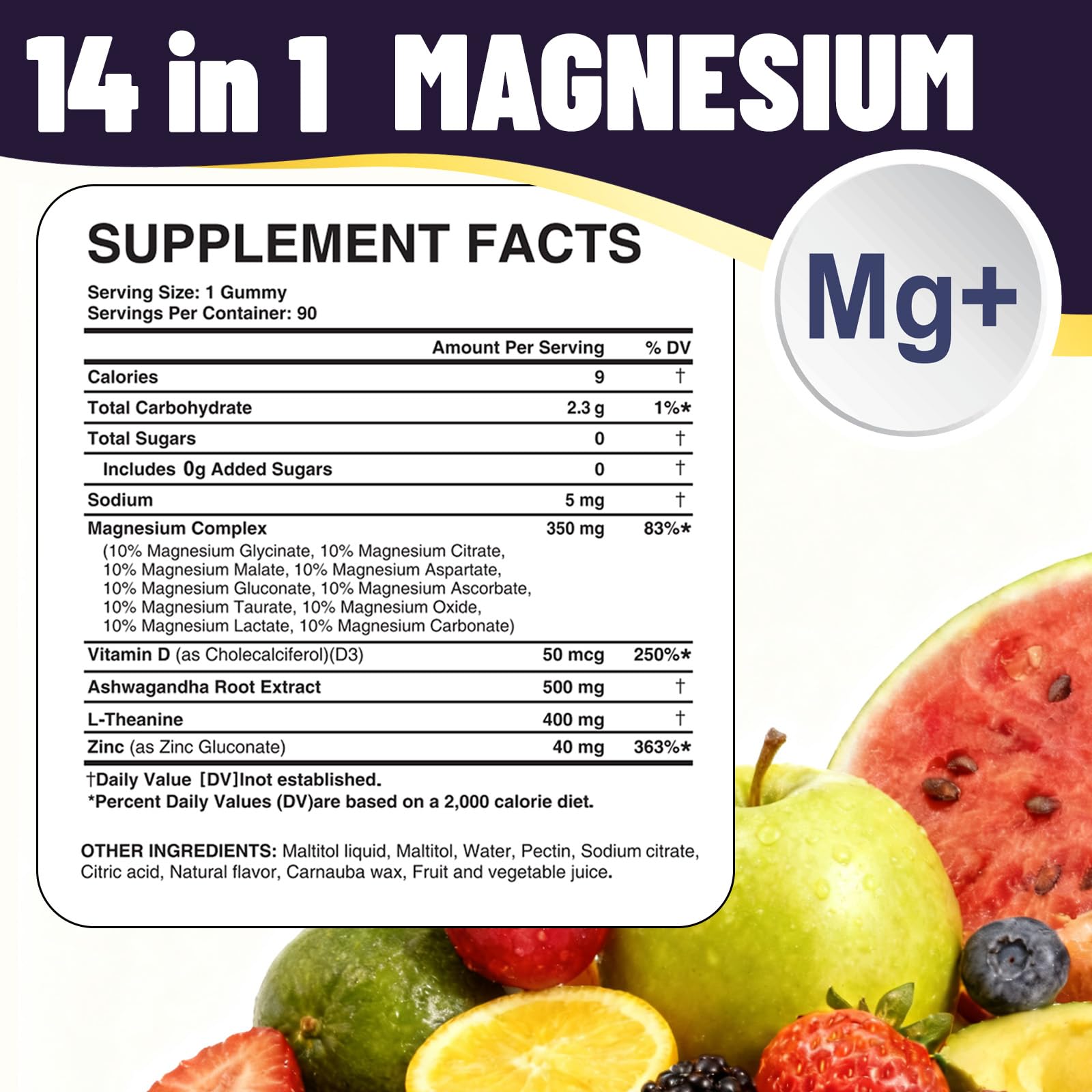 CHZHEN 14in1 gummies pack highlighting berry flavor and multi-benefit formula.