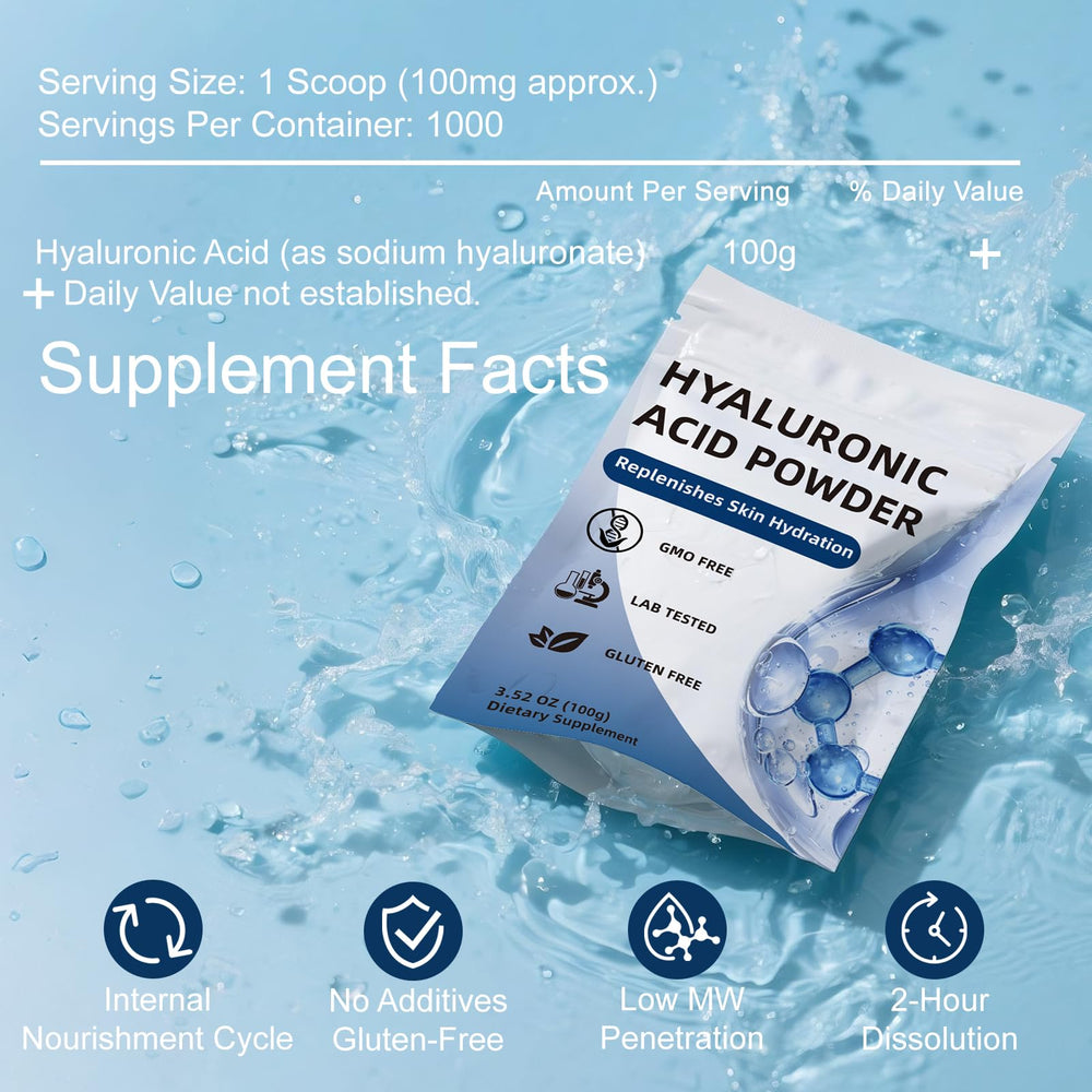 CHZHEN Hyaluronic Acid Powder dissolving in formulas in about two hours.