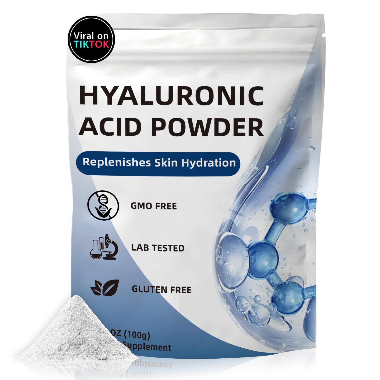 CHZHEN Hyaluronic Acid Powder packaging ready for home use.
