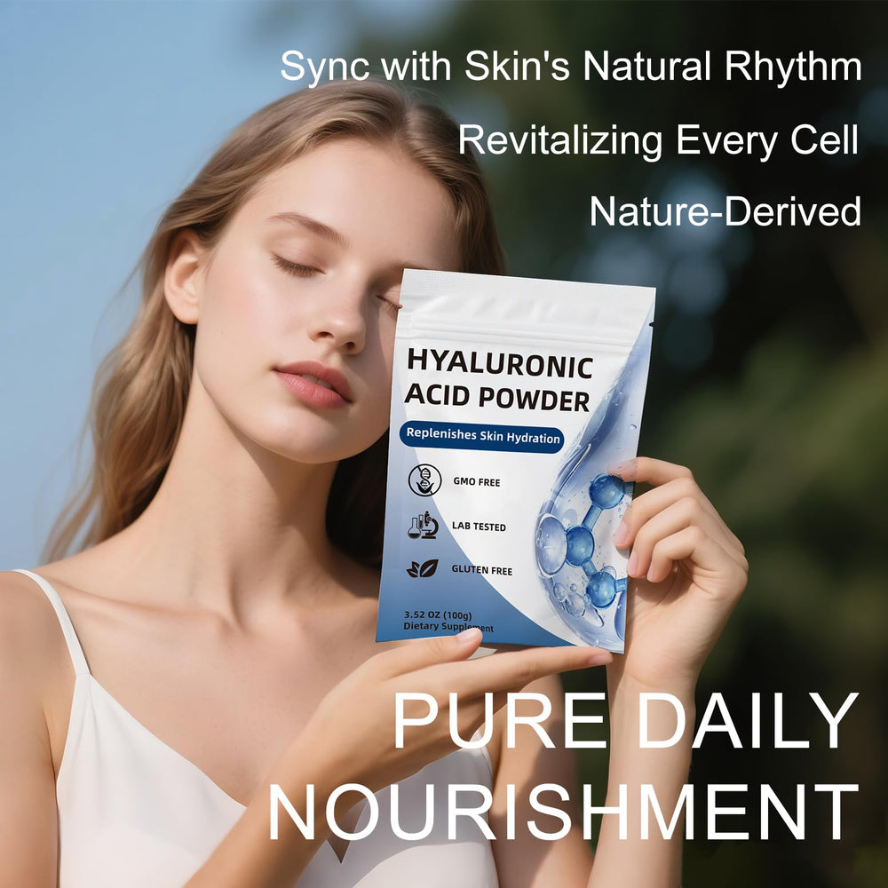 CHZHEN Hyaluronic Acid Powder shown as water-soluble in formulas.