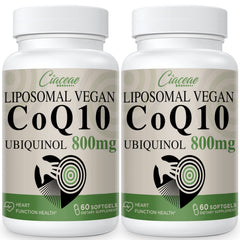 Ciaceae Liposomal CoQ10 800mg bottle showing high absorption concept