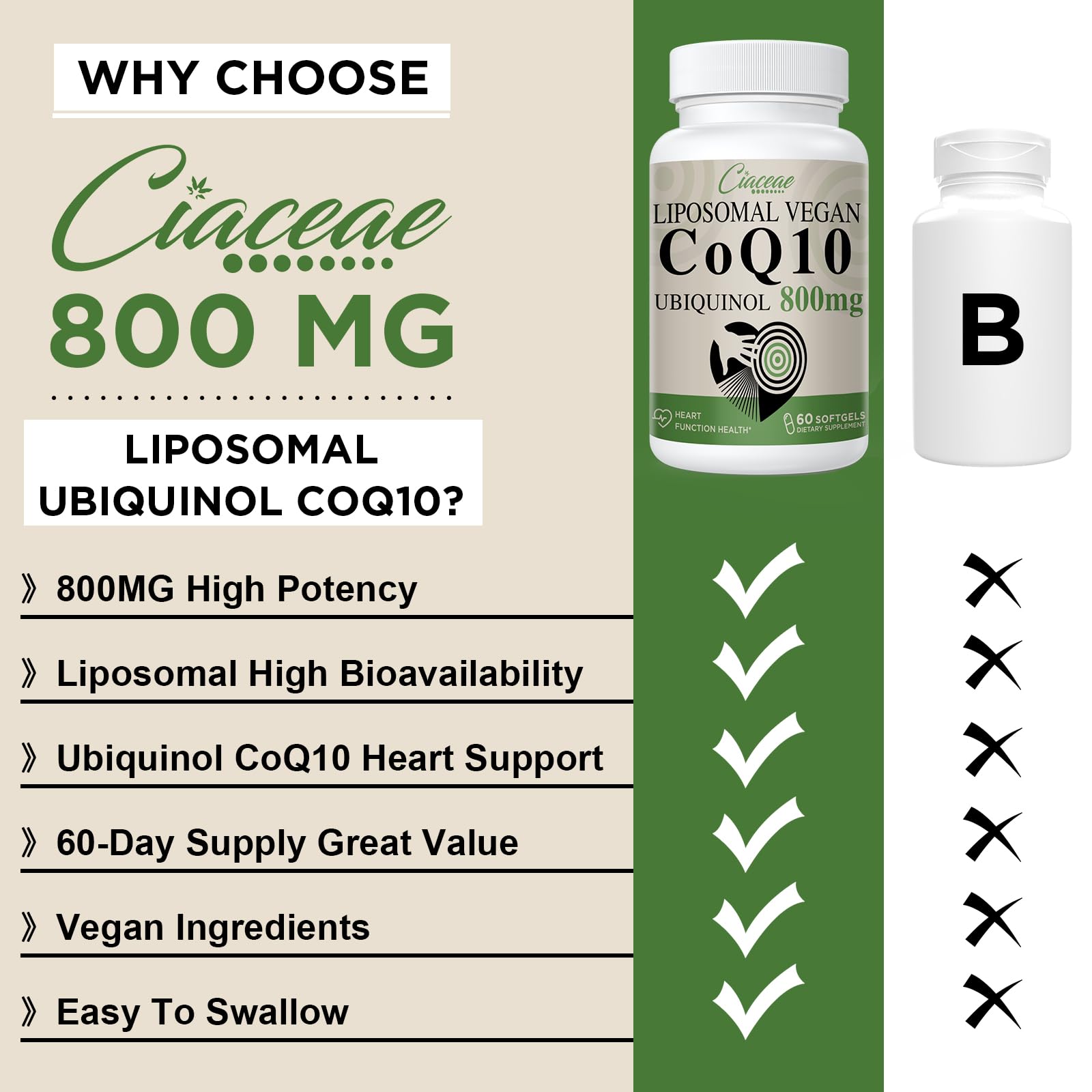 Label view highlights liposomal technology and 800 mg potency