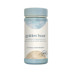 Cielo Golden Hour bottle shown for daily antioxidant support.