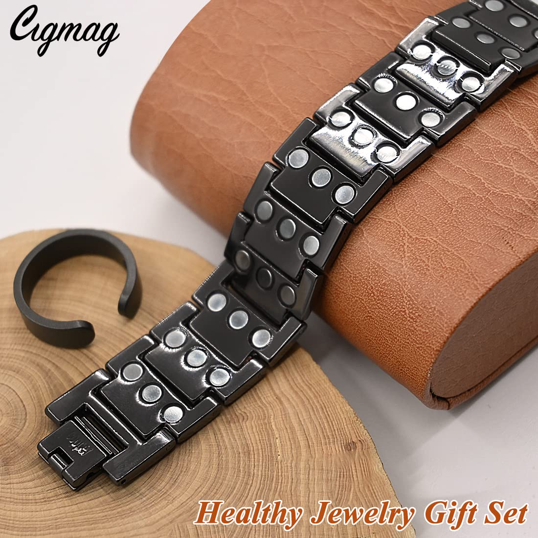 Cigmag gift box with bracelet and ring, ideal present for him.