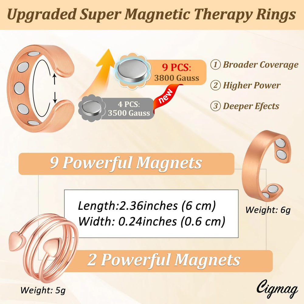 Cigmag 9X Magnetic Ring copper material emphasizes skin friendly wear