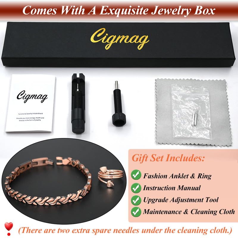 Cigmag anklet can also be worn as a bracelet for versatile styling.