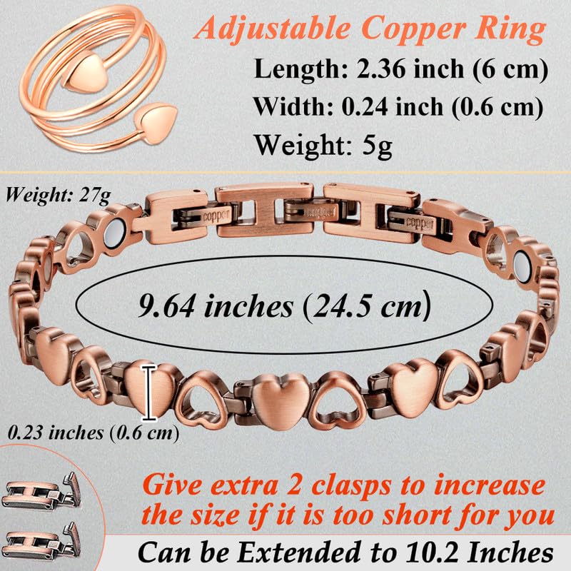 Sizing tool included with Cigmag copper anklet for precise fit