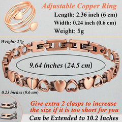 Sizing tool included with Cigmag copper anklet for precise fit